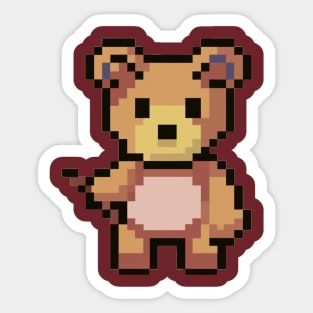 Teddy bear in pixel art Sticker